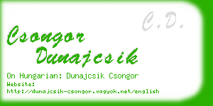 csongor dunajcsik business card